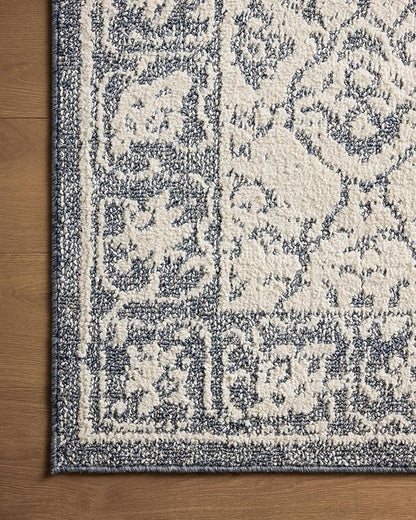 Loloi Magnolia Home by Joanna Gaines Gigi Collection GIG-02 Ivory/Blue 2'-7" x 4' Accent Rug