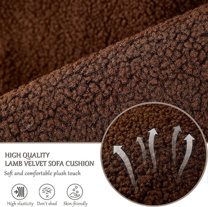 Armrest Cover, Recliner Chair Protector, Furniture Protector Slip, Side Storage Pocket, Stretch Armchair Couch Arm Rest Cover for Recliner, Chair, Sofa (Coffee,2 Seater(4pcs))