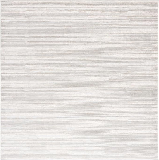 SAFAVIEH Vision Collection Area Rug - 5' Square, Ivory, Modern Ombre Design, Non-Shedding & Easy to Clean, Ideal for Living Room, Bedroom, Dining Space (VSN606J)