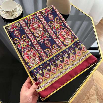 Fashion Scarves Scarf 100% Silk Feeling Scarf Silk Like Scarves Long Lightweight Sunscreen Shawls for Women