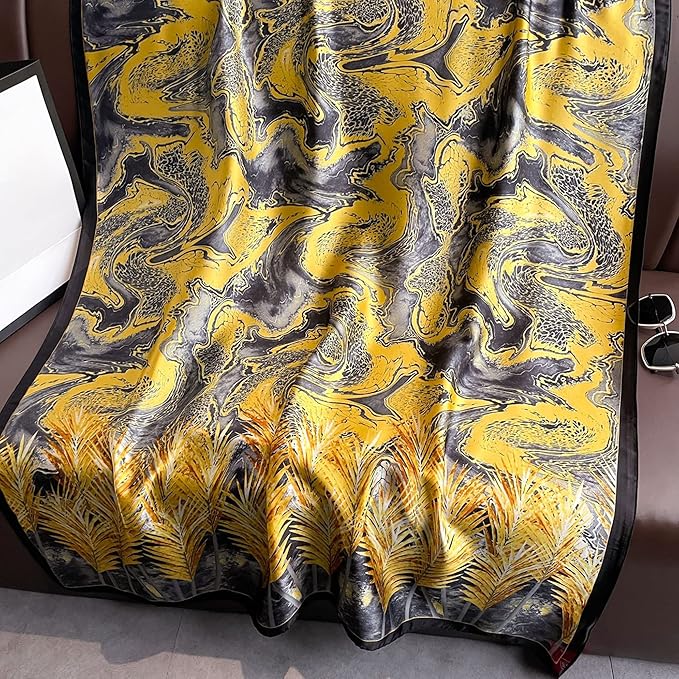 Fashion Scarves Scarf 100% Silk Feeling Scarf Silk Like Scarves Long Lightweight Sunscreen Shawls for Women