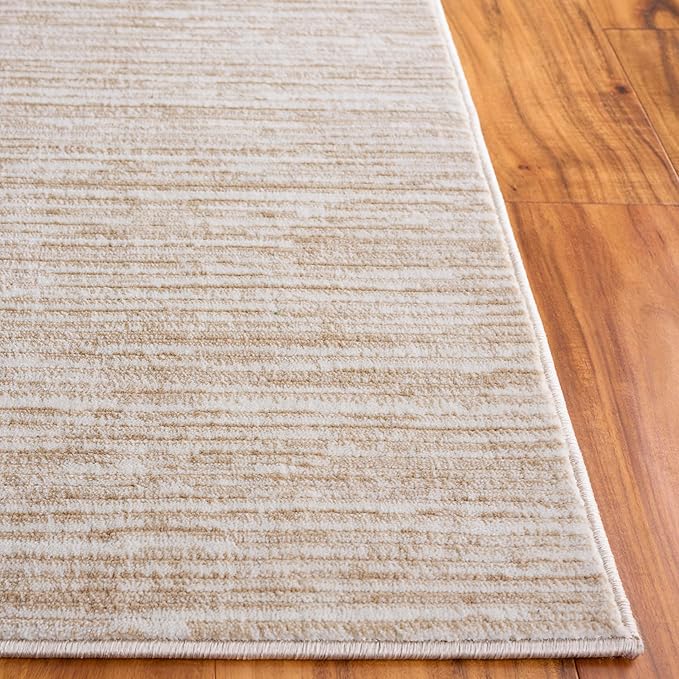 SAFAVIEH Vision Collection Area Rug - 3' Square, Cream, Modern Ombre Design, Non-Shedding & Easy to Clean, Ideal for Foyer, Entryway, Bedroom, Accent Space (VSN606F)