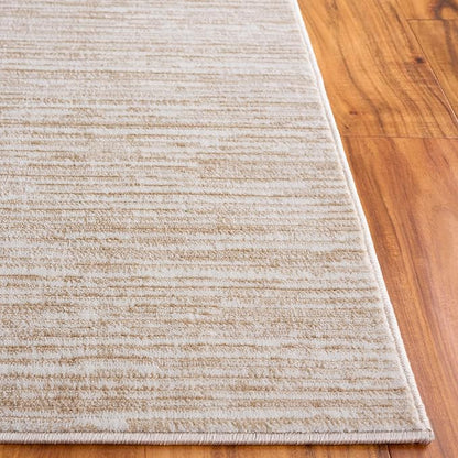SAFAVIEH Vision Collection Area Rug - 3' Square, Cream, Modern Ombre Design, Non-Shedding & Easy to Clean, Ideal for Foyer, Entryway, Bedroom, Accent Space (VSN606F)