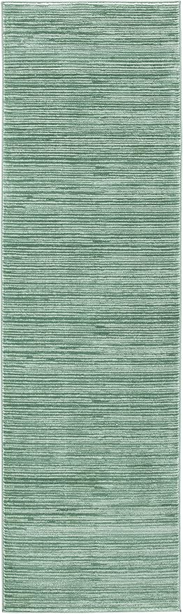 SAFAVIEH Vision Collection Runner Rug - 2'2" x 8', Light Green, Modern Ombre Design, Non-Shedding & Easy to Clean, Ideal for Entryway, Foyer, Bedroom, Hallway (VSN606X)