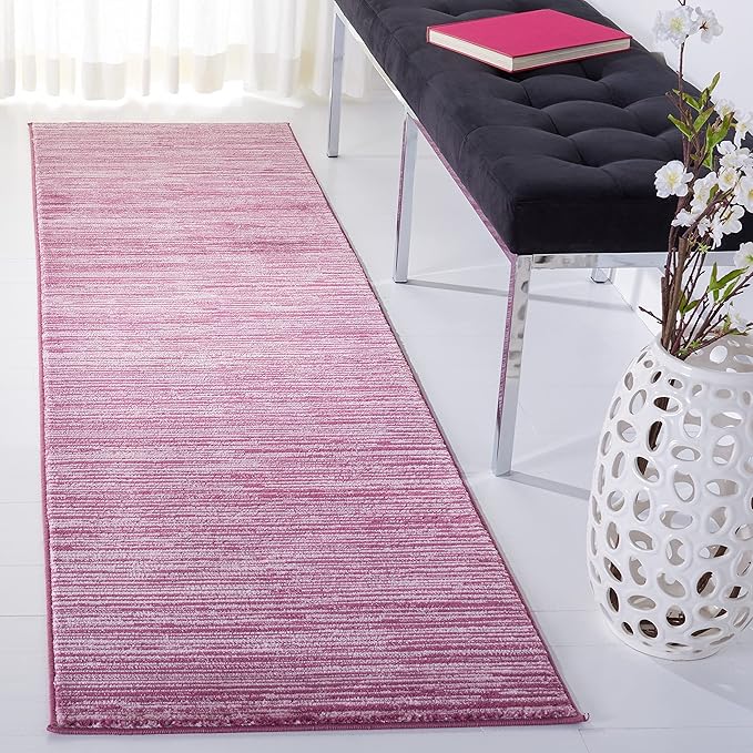 SAFAVIEH Vision Collection Runner Rug - 2'2" x 6', Grape Purple, Modern Ombre Design, Non-Shedding & Easy to Clean, Ideal for Entryway, Foyer, Bedroom (VSN606A)