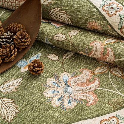 jinchan Elora 3x10 Floral Runner Rug for Hallway Washable Runner Vintage Romance Christmas Design Non Slip Thin Indoor Floor Cover Low-Profile Throw Carpet for Entryway Bathroom Bedroom Porch, Green
