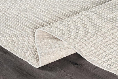 Easy Jute Rug 6x9 Indoor Outdoor Natural Rugs Solid Fiber Rug Woven Area Rug Boho Easy Clean Inside Carpet for Living Room Bedroom Dining Room Hallway or Outdoor Patio Porch (6 X 9 Bone)