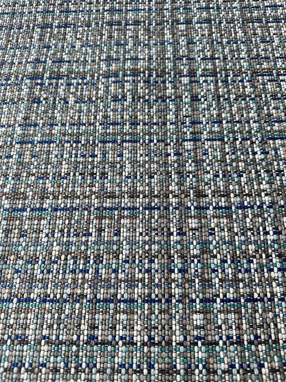 OctoRose 3 Side Zipper Upholstery Thick Linen Tweed Blue/Grey, Twin Size Futon Cover Sofa DayBed Mattress Slipcover (Linen-Blue/Grey, Twin Size)