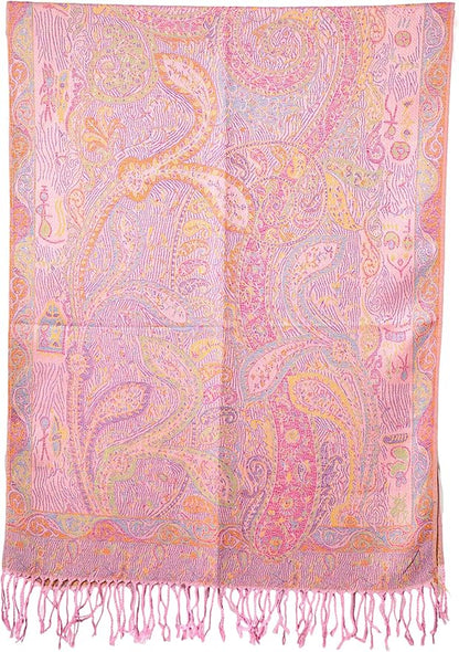 Achillea Big Paisley Pashmina Shawl Wrap for Women – Elegant Scarf for Weddings, Evening Dresses, Festivals & Daily Wear