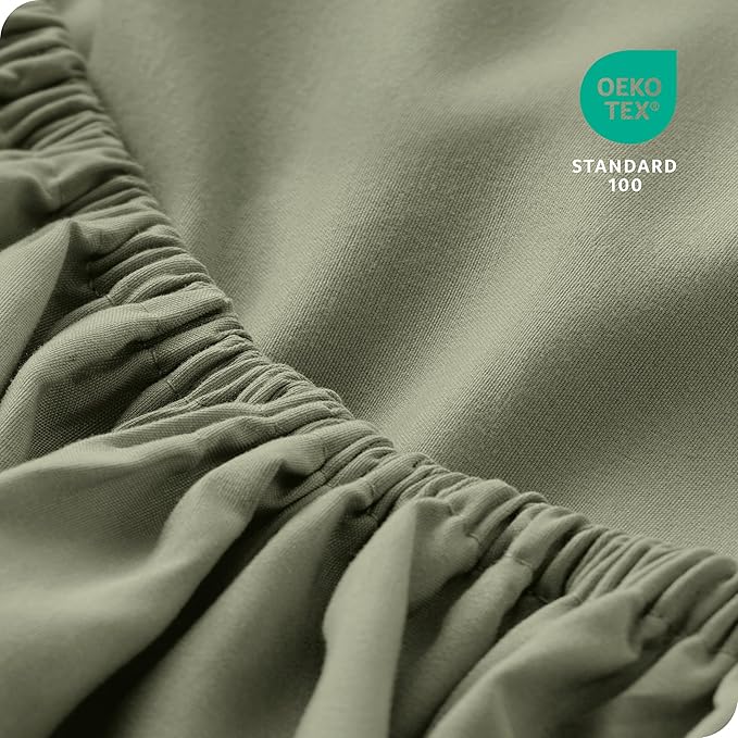Bare Home 2-Pack Fitted Bottom Sheets Twin XL - Premium 1800 Ultra-Soft Wrinkle Resistant Microfiber - Deep Pocket (Twin XL, Sage)
