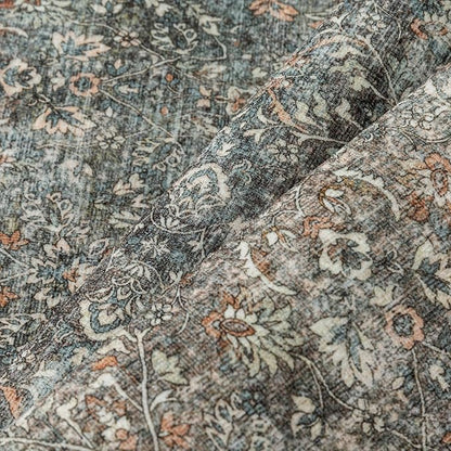 Area Rug 5x7 Gray Living Room Washable Vintage Carpet Non Slip Indoor Retro Traditional Grey Accent Throw Large Rug for Office Kitchen Bedroom Dining Room