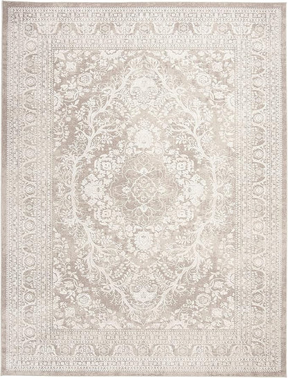 SAFAVIEH Area Rug 12x18 - Reflection Collection - Large - Beige & Cream, Non-Shedding & Easy Cleaning, Ideal for Living Room, Bedroom, Dining Space (RFT668A)