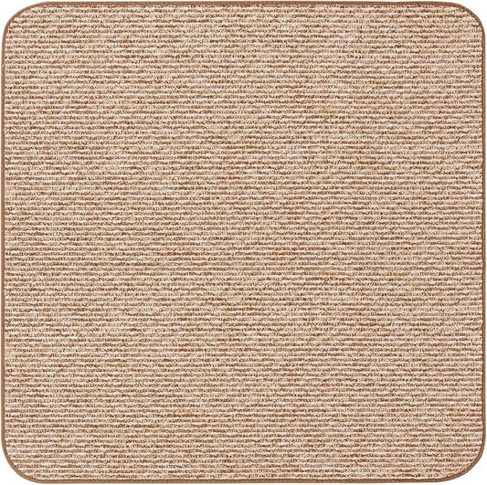 House, Home and More Skid-Resistant Carpet Indoor Area Rug Floor Mat - Praline Brown - 3 Ft X 3 Ft - Non Slip Rubber Backing, Stain Resistant, Dog Friendly, Living Room Bedroom Kitchen Entryway