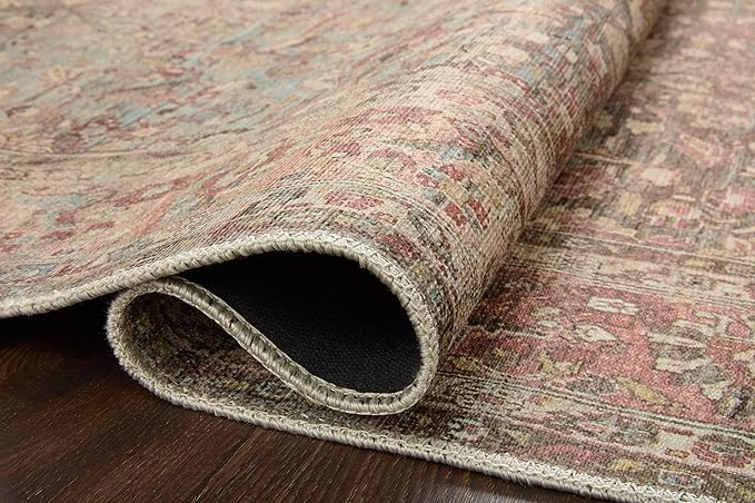 Loloi Adrian Collection ADR-06 Ocean/Clay 7'-6" x 9'-6", .19" Thick Area Rug