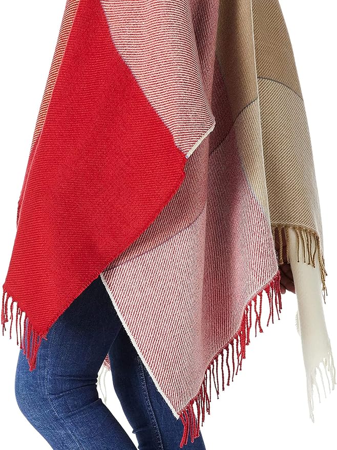 Breezy Lane Women's Shawl Wraps Warm Poncho Ruana Wrap Cardigan