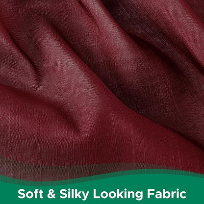Biscaynebay Wrap Around Bed Skirts for Queen Beds 14" Drop, Burgundy Adjustable Elastic Dust Ruffles Easy Fit Wrinkle & Fade Resistant Silky Luxurious Fabric Solid Machine Washable