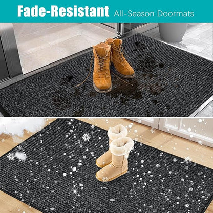 Azadx 3'x10' Indoor Outdoor Door Mat Heavy Duty Front Door Mat Ultra Absorbent Muddy Dirt Resist Welcome Door Mats Non-Slip Backing Entrance Mat for Home Commercial Outdoor Entrance Floor Mat
