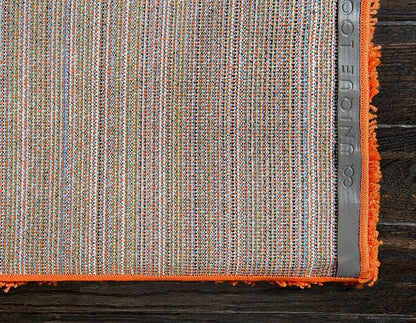 Unique Loom Solid Shag Collection Area Rug (10' x 13' Rectangle, Tiger Orange)