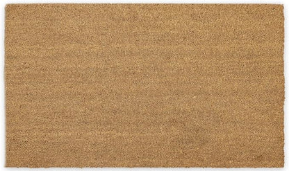 Coir Door Mats 17" X 30", Pack of 1, Non-Slip Sturdy, PVC Backed, Heavy Duty, Easy to Clean, Ideal for Door Entrance, Patio, Porch, Backyard, Garages, Plain Mat