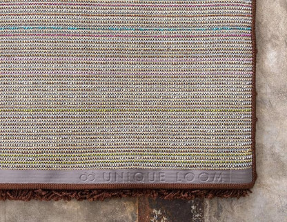 Unique Loom Solid Shag Collection Area Rug (9' x 12' 2" Rectangle Chocolate Brown)