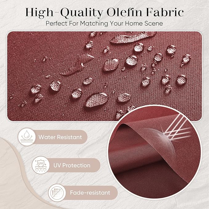 Luxury Outdoor Seat Cushion Set-22 x 24 x 6 Inch Outdoor Chair Cushions with Water Resistant & Removable Cover Outdoor Cushions for Patio Furniture Chair Sofa Couch