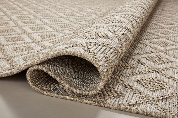 Loloi Dawn Collection Indoor/Outdoor DAW-07 Light Brown 2'-3" x 3'-9" Accent Rug