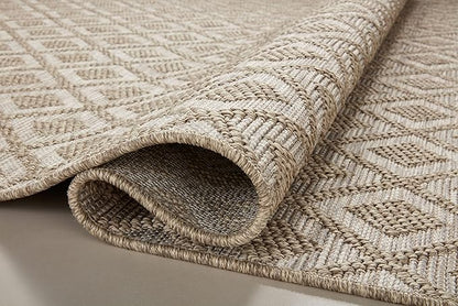 Loloi Dawn Collection Indoor/Outdoor DAW-07 Light Brown 7'-8" x 10' Area Rug