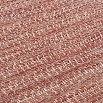 Adiva Rugs Outdoor Indoor Area Rug, Weather Resistant, Easy to Clean, Stain Resistant Floor Mat for Dining Room, Backyard, Deck, Patio (Copper Weiss, 5' x 7')