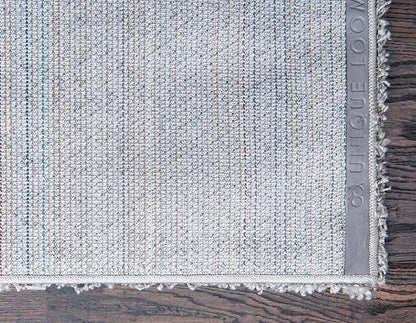Unique Loom Solid Shag Collection Area Rug (6' 1" x 9' Rectangle, Cloud Gray)