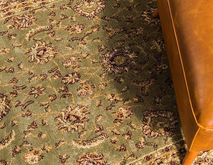 Unique Loom Voyage Collection Traditional Oriental Classic Intricate Design Area Rug (10' 0 x 13' 0 Rectangular, Green/Ivory)