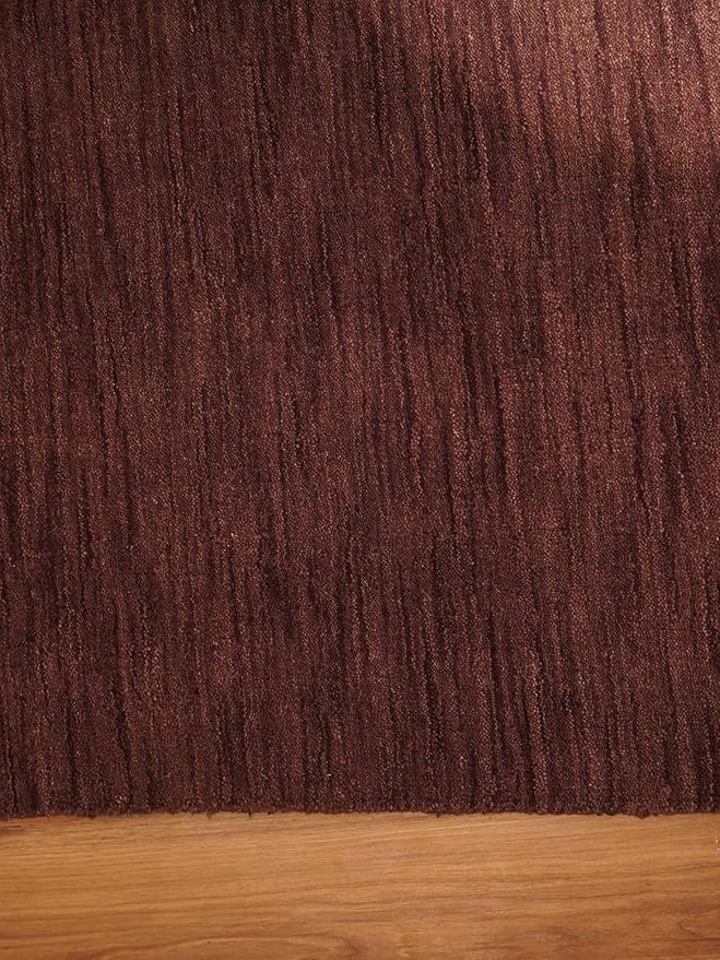 Rugsotic Carpets Hand Knotted Gabbeh Wool 10'x13' Area Rug Solid Purple L00111