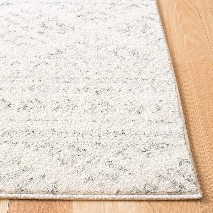 SAFAVIEH Tulum Collection Area Rug - 11' Square, Ivory & Grey, Moroccan Boho Tribal Design, Non-Shedding & Easy to Clean, Ideal for Living Room, Bedroom, Dining Space (TUL272A)
