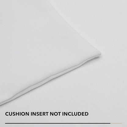 Deconovo Decorative Throw Pillow Covers（Covers ONLY, No Inserts）- Set of 4 Soft Linen Cushion Covers, 18x18 Inch, Green & Machine Washable Pillowcases for Sofa, Bedroom, Living Room Décor, White