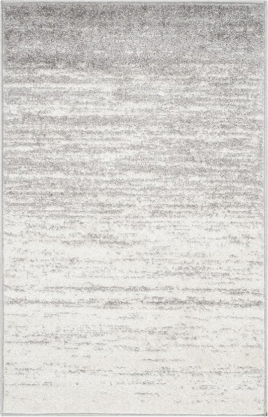 SAFAVIEH Adirondack Collection Accent Rug - 2'6" x 4', Ivory & Silver, Modern Ombre Design, Non Shedding & Easy to Clean, Ideal for Front Door, Kitchen, Entryway, Accent Space (ADR113B)