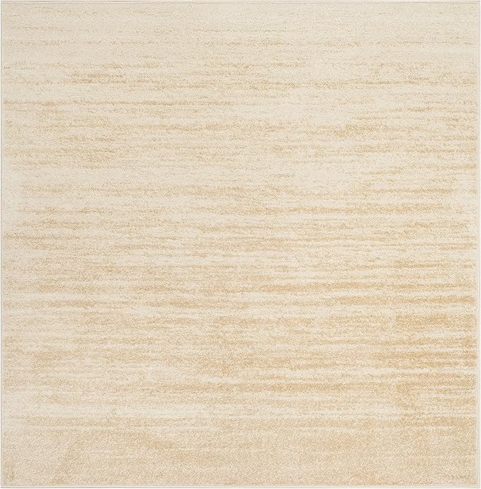 SAFAVIEH Adirondack Collection Area Rug - 12' Square, Champagne & Cream, Modern Ombre Design, Non Shedding & Easy to Clean, Ideal for Living Room, Bedroom, Office, Dining Space (ADR113W)