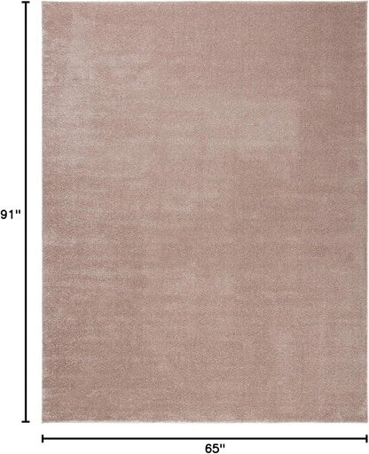 SAFAVIEH Plain and Solid Collection Area Rug - 5'5" x 7'7", Taupe, Non-Shedding & Easy Care, Ideal for High Traffic Areas in Living Room, Bedroom (PNS320-4429)