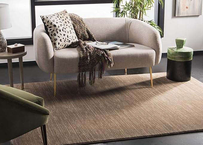 SAFAVIEH Area Rug 6x9 - Vision Collection - Light Brown, Modern Ombre Design, Non-Shedding & Easy to Clean, Ideal for Living Room, Bedroom, Dining Space (VSN606C)