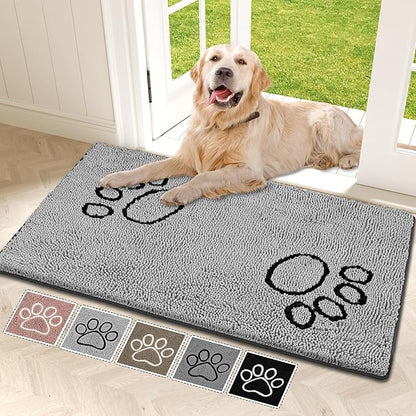 Bcoimo Super Absorbent Dog Door Mat, 48"*30" Anti Slip Mat for Muddy Paws, Pet Rugs for Dirty Paws Washable That Absorbs Moisture and Dirt, for Dog Cage and Pet Resting Carpet