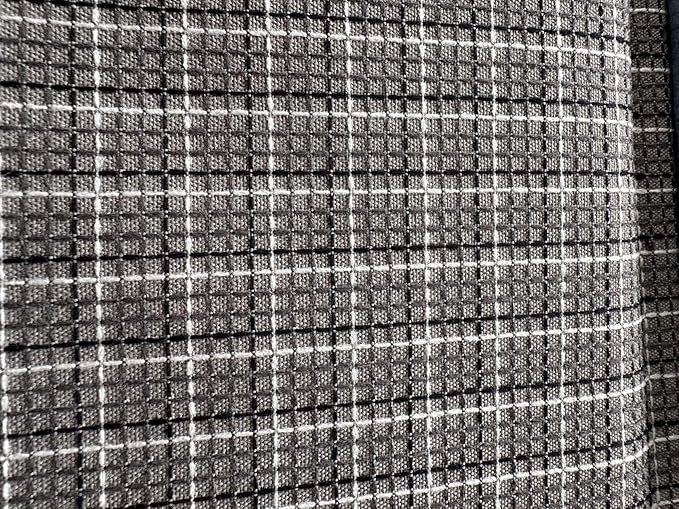 OctoRose 3 Side Zipper Upholstery Thick Checked-Grey, Full Size Futon Cover Sofa DayBed Mattress Slipcover (Checked-Grey, Full Size)