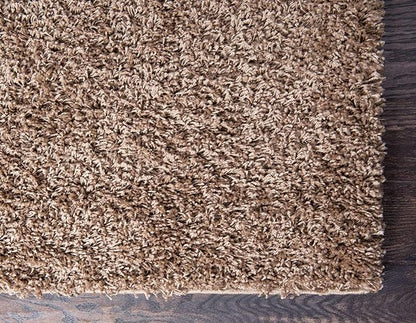 Unique Loom Solid Shag Collection Area Rug (4' 1" x 6' 1" Rectangle, Sandy Brown)