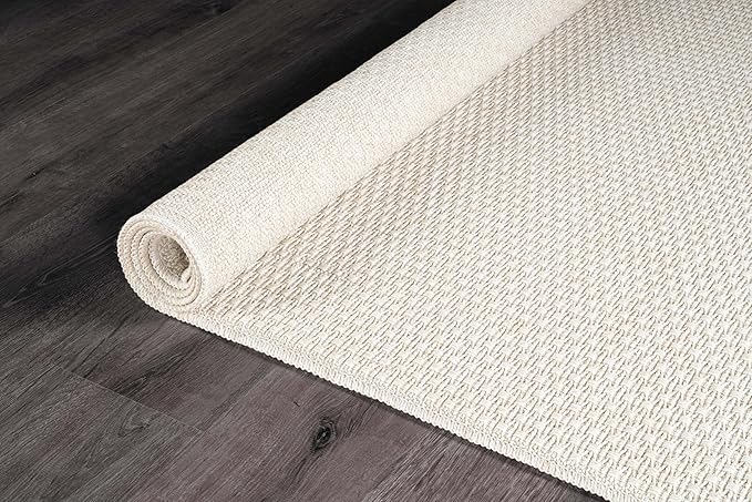 Easy Jute Rug 5x7 Indoor Outdoor Natural Rugs Solid Fiber Rug Woven Area Rug Boho Easy Clean Inside Carpet for Living Room Bedroom Dining Room Hallway or Outdoor Patio Porch (5 X 7 Bone)