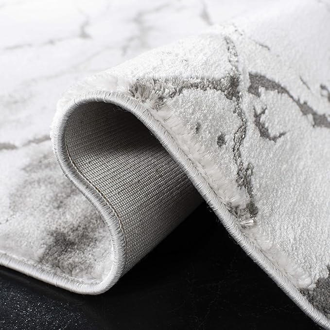 SAFAVIEH Craft Collection Accent Rug - 2' x 3', Grey & Silver, Contemporary Design, Stain Resistant, Ideal for High Traffic Areas in Hallway, Bathroom & Home Office (CFT877G-2)