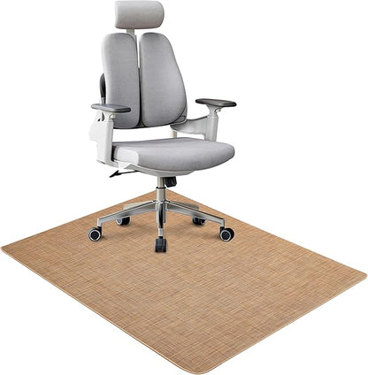 Office Chair Mat for Hardwood Floor, 52" x 47" Desk Computer Chair Mat for Hard Wood and Tile Floor, Large Anti-Slip Hard Floor Protector, PVC Mat Desk Rug for Office Home
