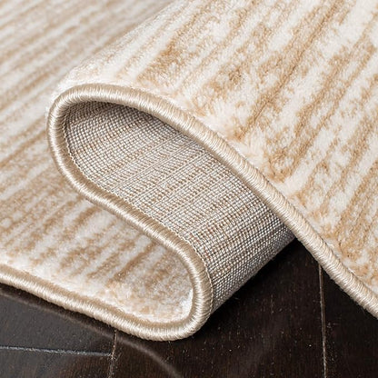 SAFAVIEH Vision Collection Runner Rug - 2'2" x 16', Cream, Modern Ombre Design, Non-Shedding & Easy to Clean, Ideal for Foyer, Hallway, Bedroom (VSN606F)
