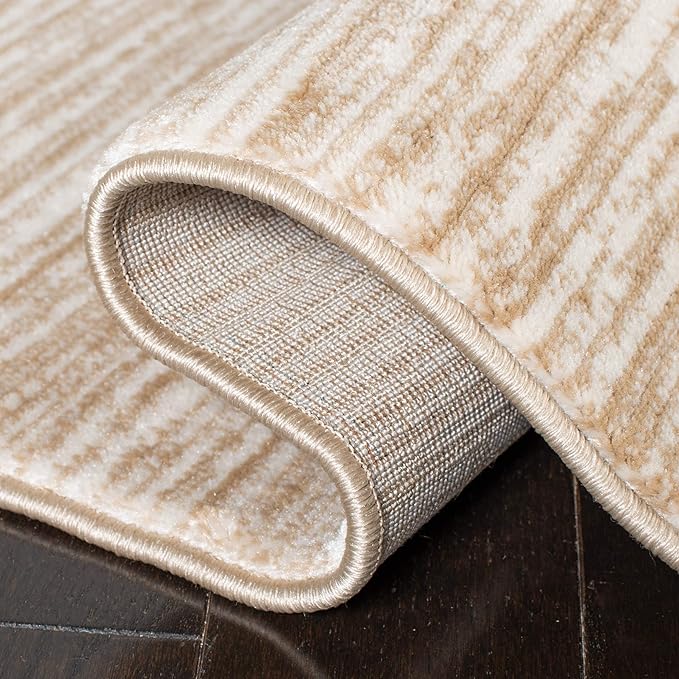 SAFAVIEH Vision Collection Runner Rug - 2'2" x 20', Cream, Modern Ombre Design, Non-Shedding & Easy to Clean, Ideal for Foyer, Hallway, Bedroom (VSN606F)
