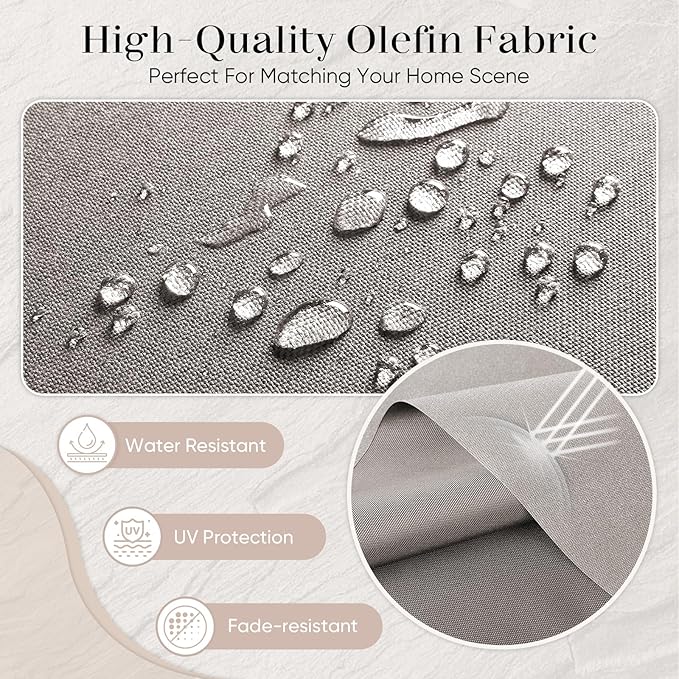 Outdoor Chair Cushions- 22 X 25 Inch High Density Sponge Patio Cushions Deep Seat Patio Furniture Cushions for Chair Sofa Couch-Beige/4 Piece