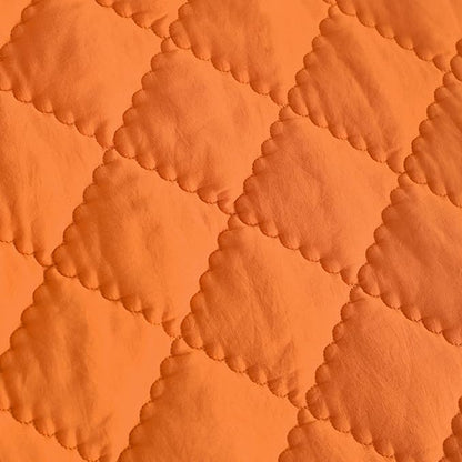 NTBAY Down Alternative Oversized Toddler Comforter, Super Soft and Warm Solid Color Baby Crib Quilted Blanket, 43x60 inches, Orange