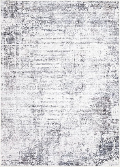 Bloom Rugs Washable Non-Slip 6' x 9' Rug - Gray/Charcoal/Blue Modern Abstract Area Rug for Living Room, Bedroom, Dining Room, and Kitchen - Exact Size: 6' x 9'