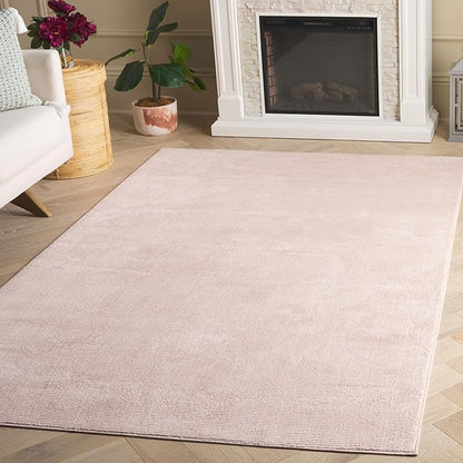 SAFAVIEH Revive Collection Area Rug - 4' x 6', Pink, Transitional Design, Stain Resistant, Ideal for High Traffic Areas in Living Room, Bedroom & Dining Room (REV102U-4)