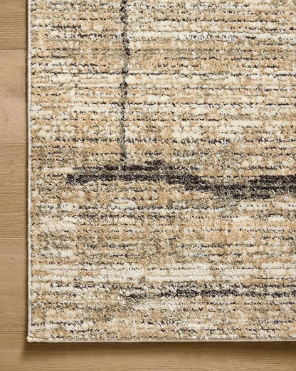 Loloi Jeremiah Brent Bleecker Collection BLE-05 Natural/Charcoal 7'-10" x 10' Area Rug